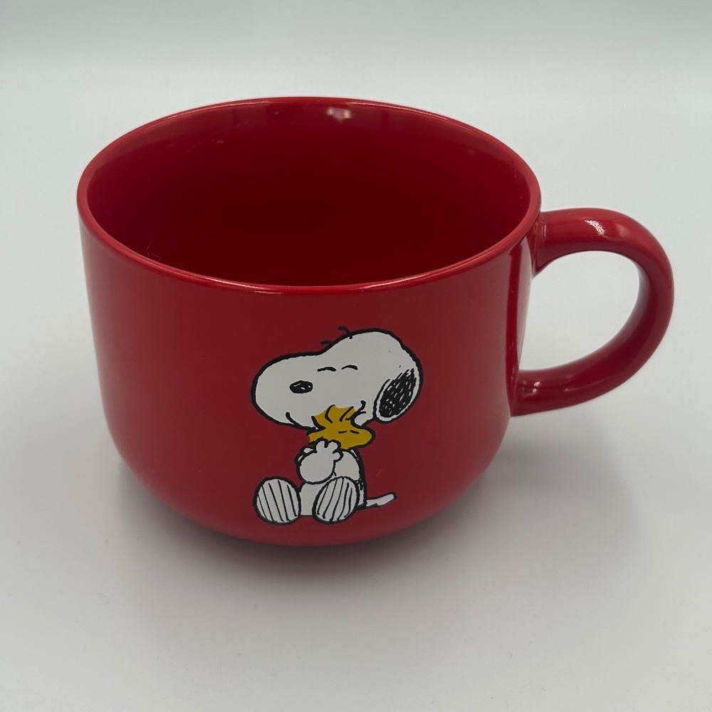 Peanuts Snoopy Woodstock Red Stoneware Soup Mug Modern Gourmet Foods 2021 Cup